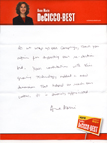 Letter from anne Marie DeCicco-Best